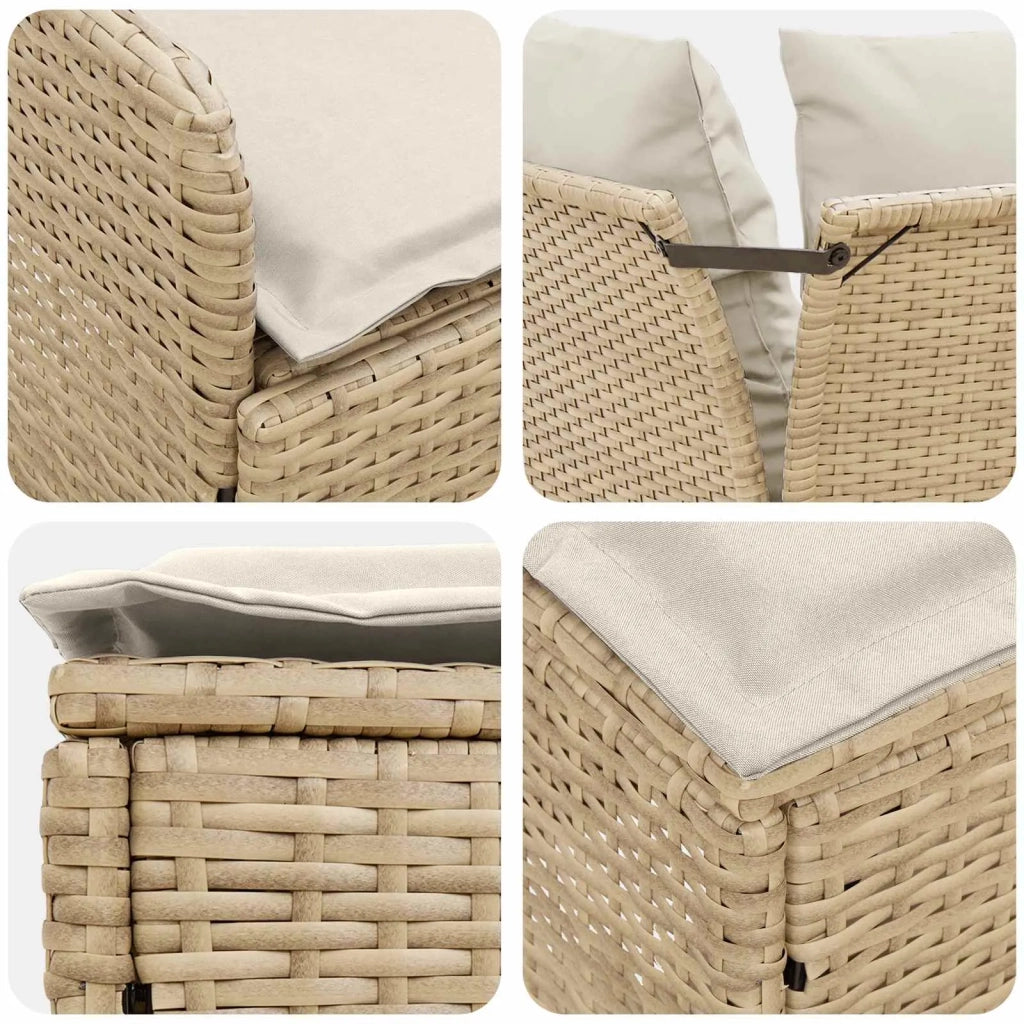 Sofa da giardino-Divano con braccioli da giardino con divano angolare 2 Pezzo 156156