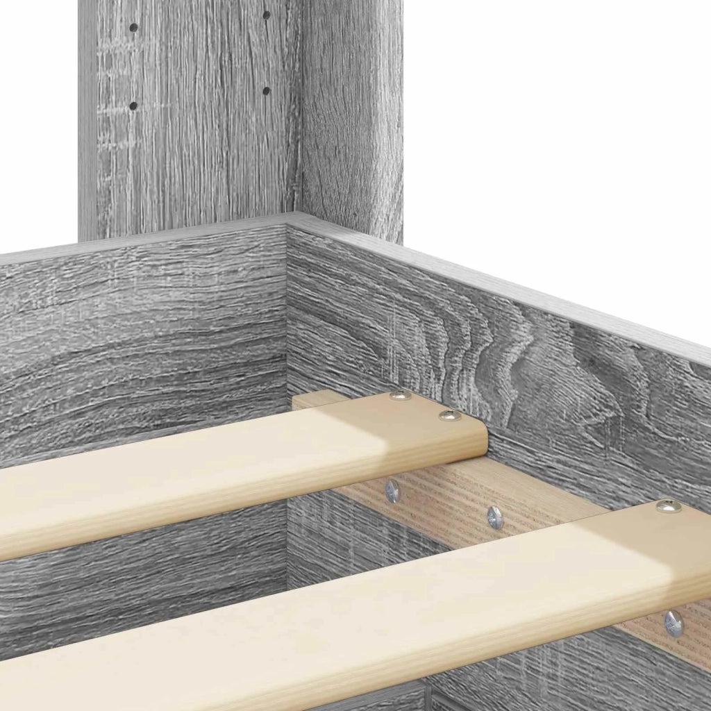 Struttura del letto con stoccaggio e testata Sonoma grigio 3414504