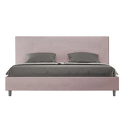 BS COM Letto matrimoniale king size contenitore imbottito 180x210 microfibra glicine