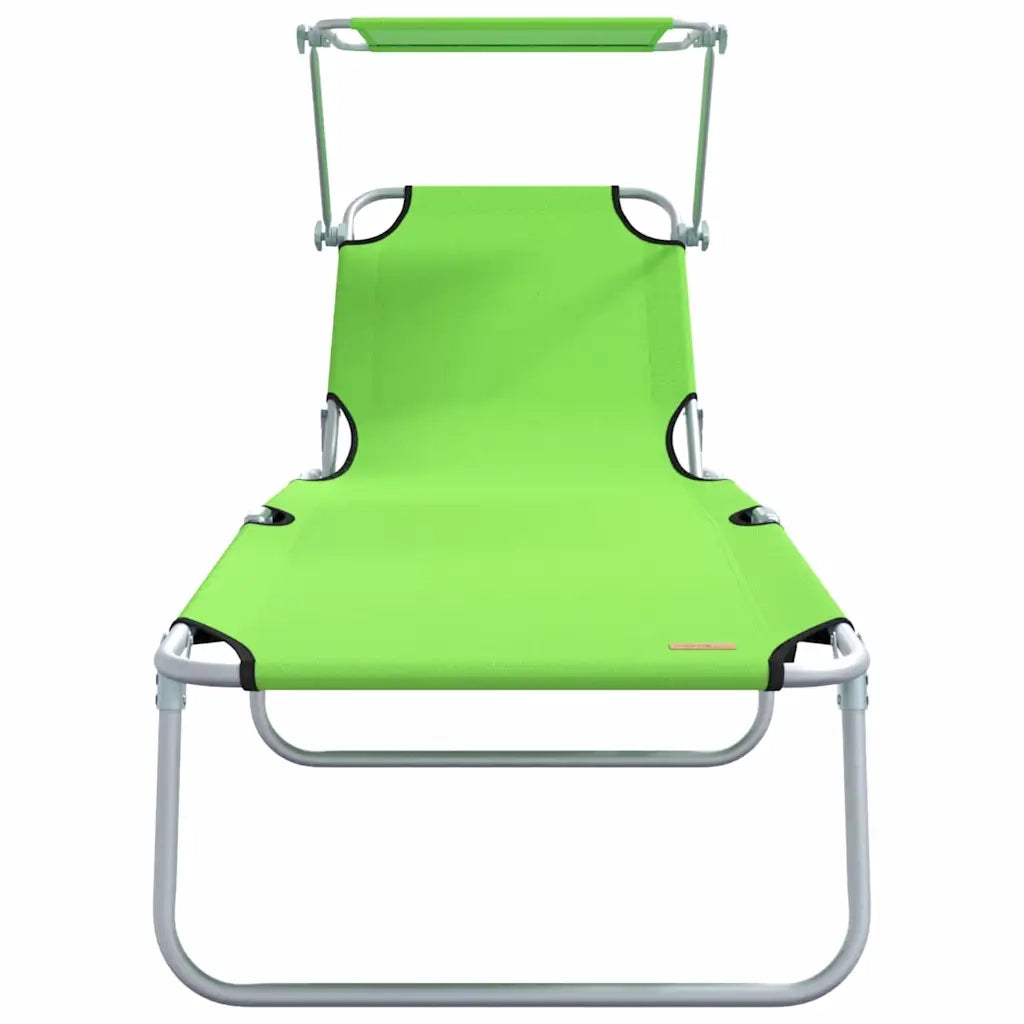 2 pz Lettino Prendisole | Sdraio da giardino | Lettino da sole Verde 58 x 188 x 77cm Poliestere
