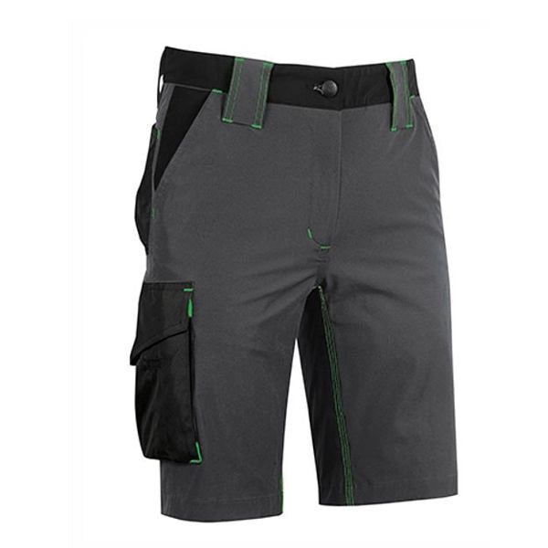 U-Power FU196RL Mercury Bermuda da Lavoro Uomo Slim Fit Stretch Idrorepellente 86% Nylon 14% Spandex colore Grigio Verde