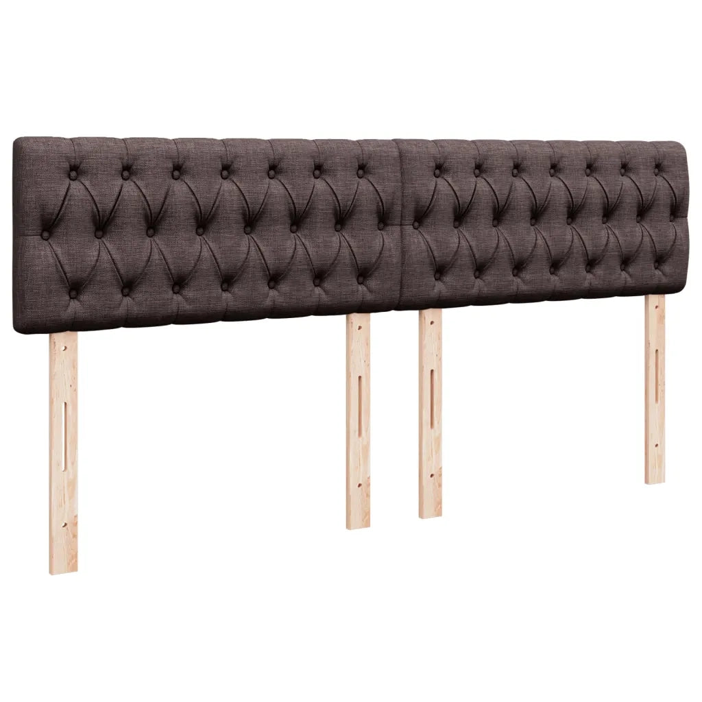 Giroletto a Molle con Materasso Marrone Scuro 200x200cm Tessuto 3288305