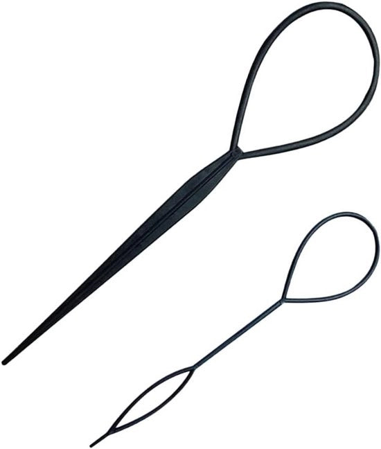 Spazzola per capelli 2 pezzi per intrecci e code - Accessori per la styling dei capelli con ago per capelli per styling DIY
