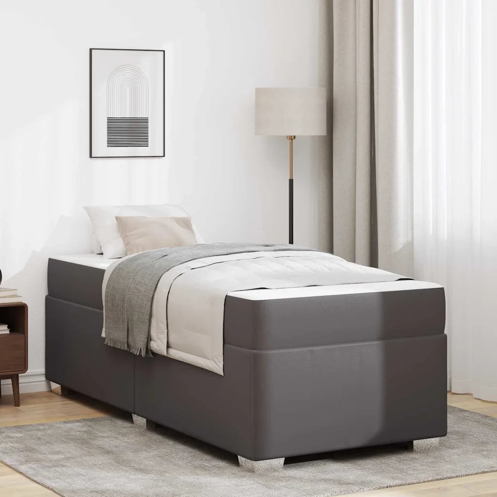 Struttura del letto con materasso Grigio 100 x 200 cm Tessuto 3399228