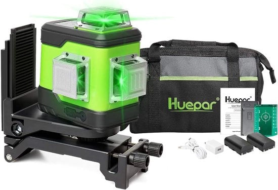 Laser livello con 3 x 360° linee e batterie Li-ion
