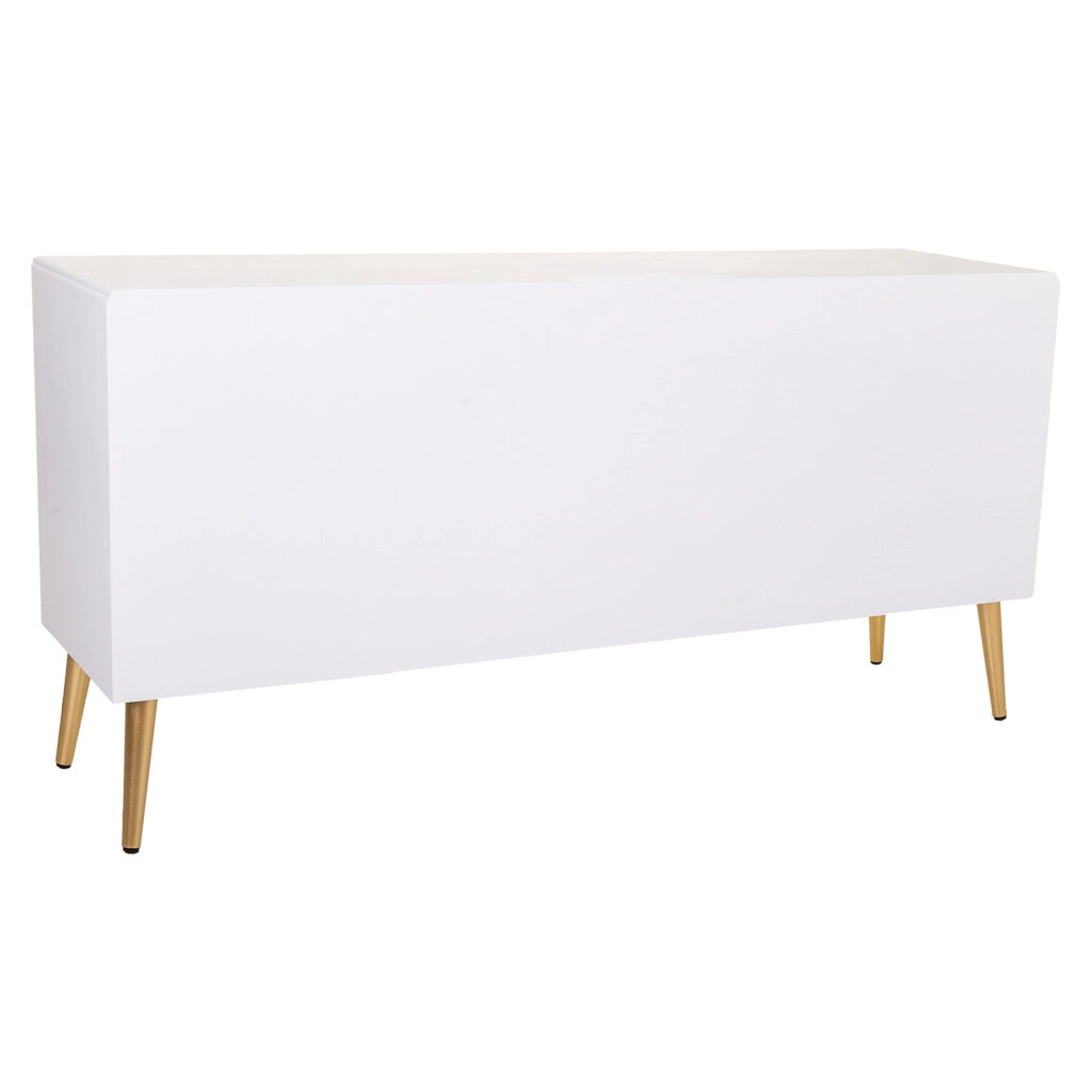 Credenza in legno bianco 145x42x71,5h