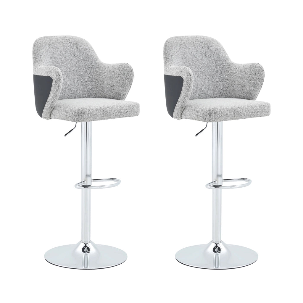 BARHOCKER regolabili girevoli Set da 2 pezzi Tessuto grigio chiaro