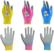 Manopole per bambini - Poliuretano - Disegno orso - Comode e traspiranti - Giallo, rosa, blu - XXXS - Per bambini dai 2 ai 5 anni.
