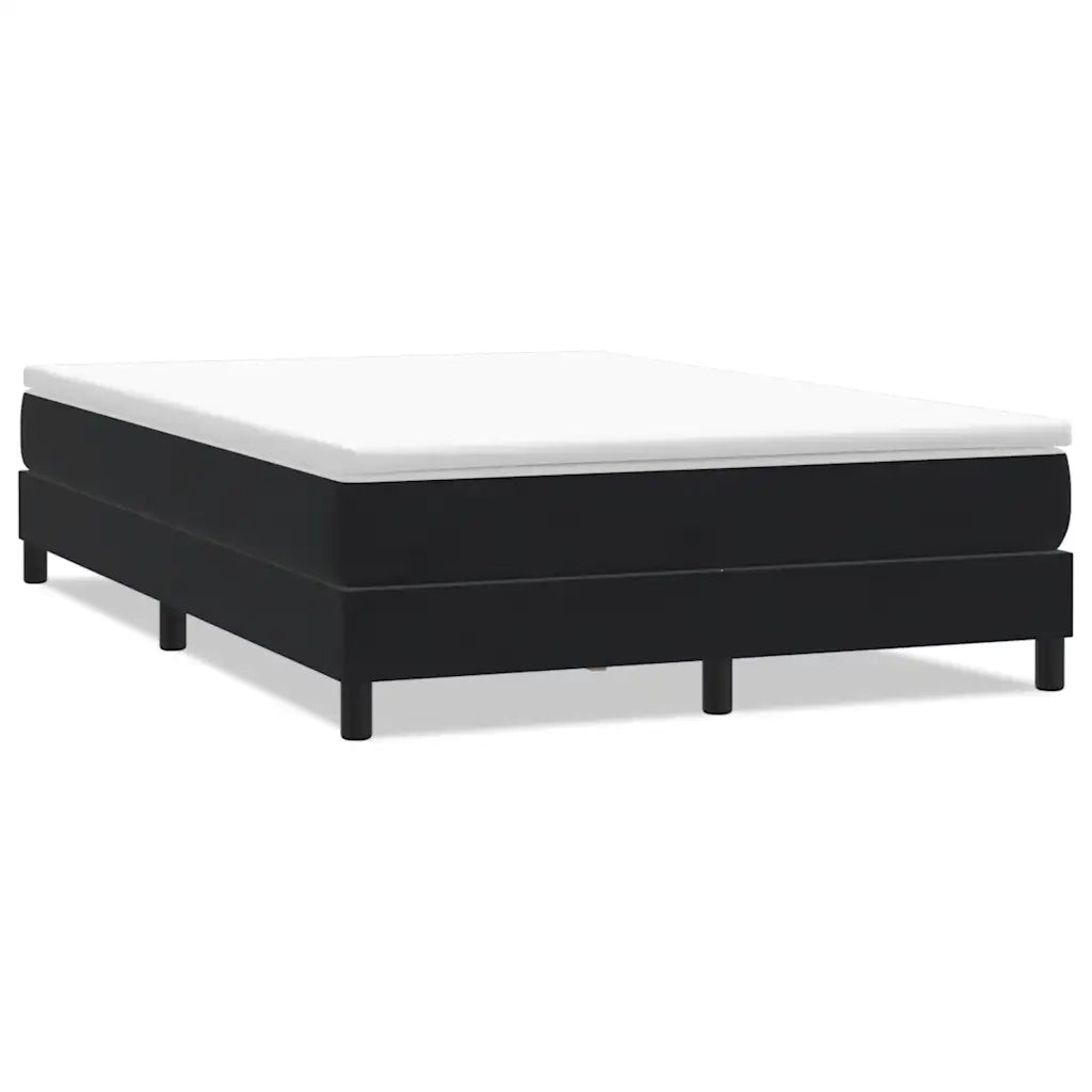 Letto matrimoniale | Letto per adulti | Giroletto a Molle senza Materasso Nero 160x210 cm in Velluto