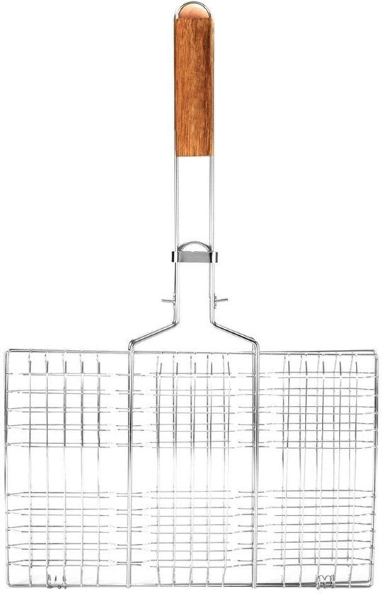 Accessorio per Barbecue in Metallo - 34,5 cm - Clip per Pesci Affumicati - Protezione contro la Sporcizia