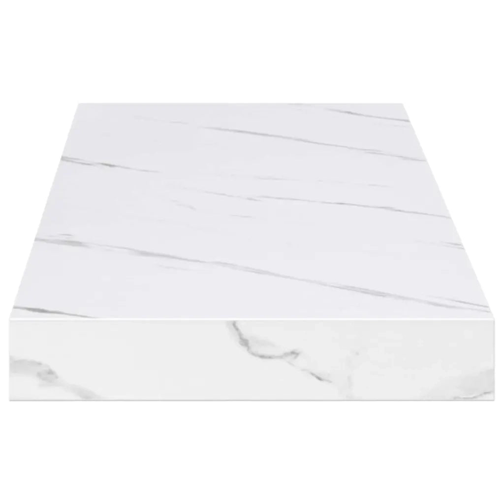 2 pz Scaffale da parete | Ripiano a parete | Mensola a parete Marmo Bianco 90 x 23,5 x 4 cm
