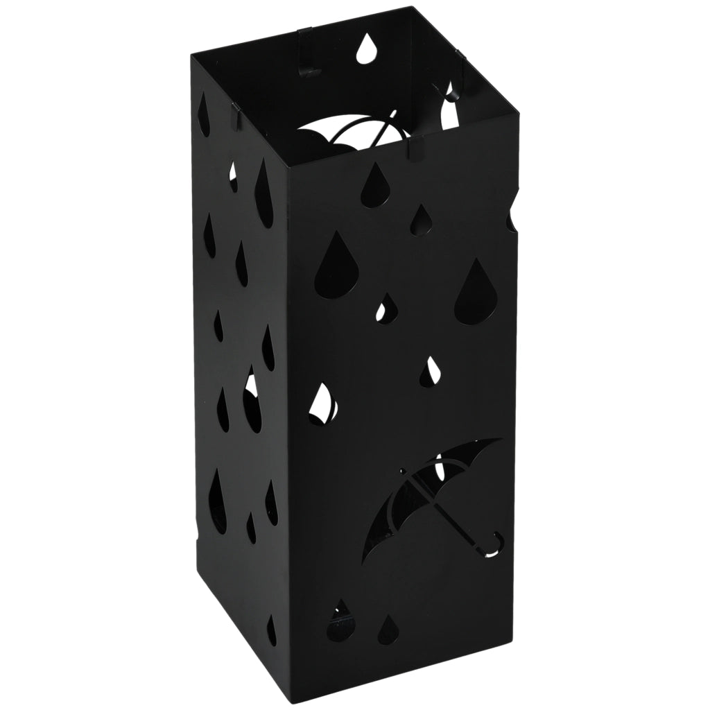 Portaombrelli in acciaio con vassoio ¨C Minimal ¨C nero