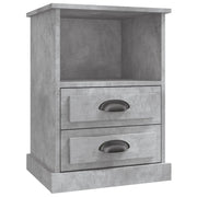 Comodino | Armadio da Notte | Mobiletto da notte Grigio Cemento 43x36x60 cm