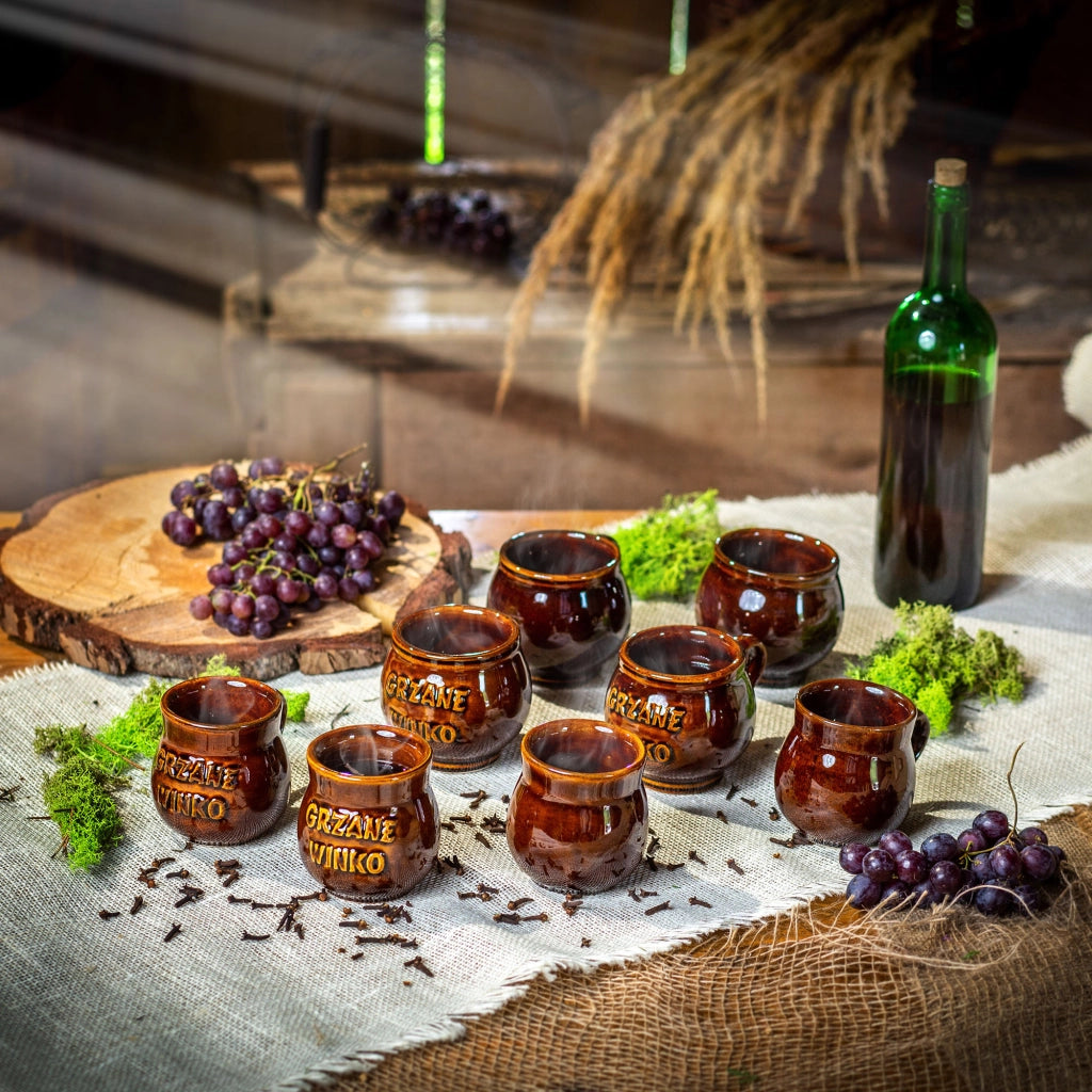 Set di 4 tazze da vin brulé KADAX da 300 ml in gres.