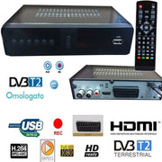Trade Shop - Decoder Ricevitore Digitale Terrestre Dvb-t Tv Scart Hdmi Antenna 1080p Reg Pvr -