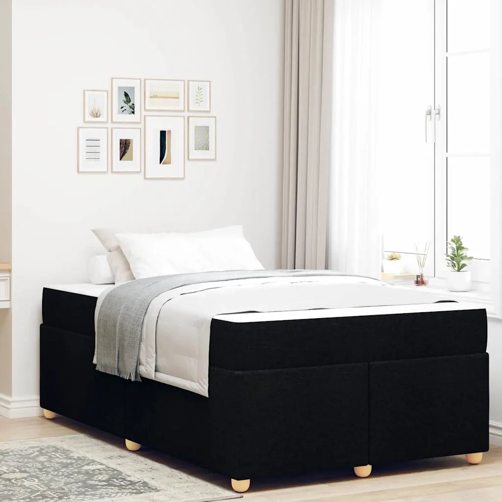 Struttura del letto con materasso Nero 120 x 190 cm Tessuto 3399344