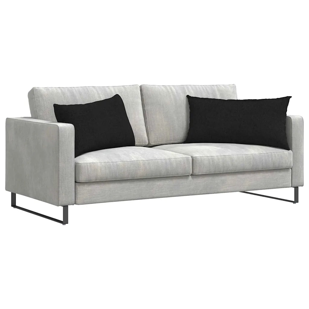 Cuscini da Divano 2 pz | Cuscini per sedie Nero 80 x 40 cm Tessuto