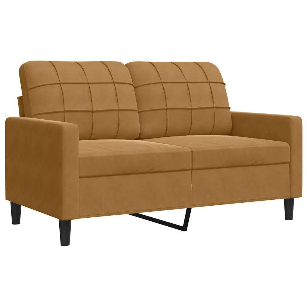 Divano a 2 Posti-Sofa 2 Posti marrone 120 cm in Velluto 381809