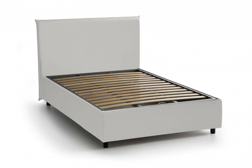 Alia, Letto Piazza e Mezza Contenitore Made in Italy, Bianco