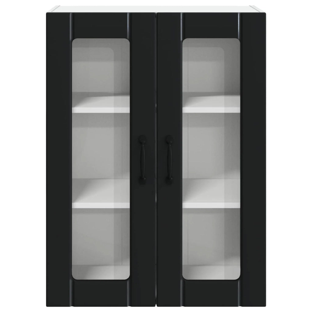 Mobile da cucina rettangolare pratico contenitore 60 x 31 x 80 cm legno ingegnerizzato nero 02_0054103