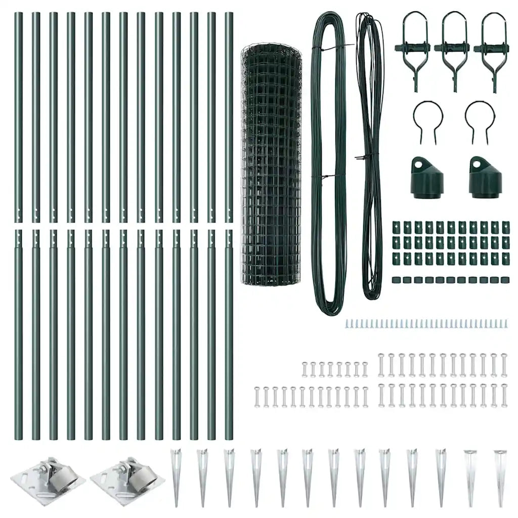 Recinzione da Giardino | Recinzione con Posto Verde 1,2 x 25 m Acciaio