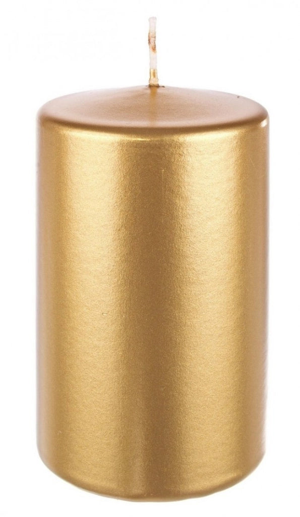 Candela Basic Oro, Dimensioni 8x15cm (6 Pezzi)