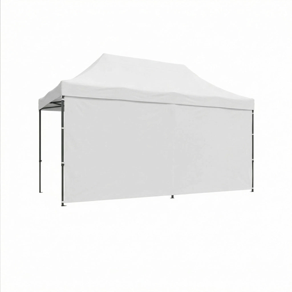 Telo laterale per gazebo da giardino 3X4,5 M. Telo con velcro vari colori bianco