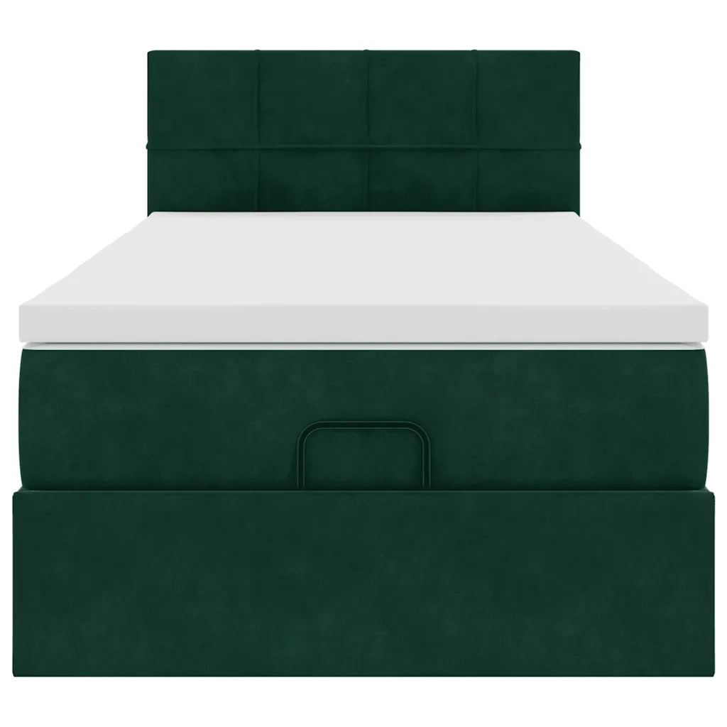 Struttura Letto Pouf con Materasso 90x190 cm in Velluto 3312593