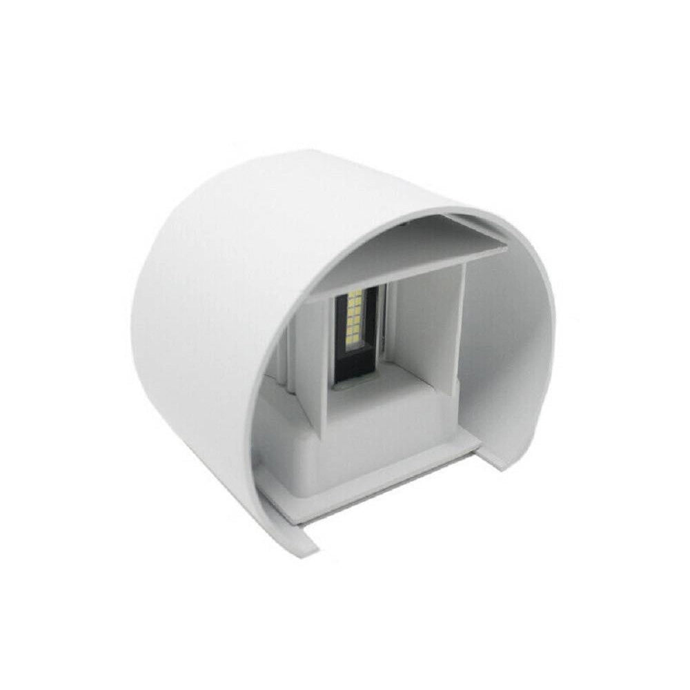 Trade Shop - Applique Parete Muro 28 Led 12 Watt Ip55 Luce Fredda Calda Up & Down Es44 Bianco - -bianco Freddo      -