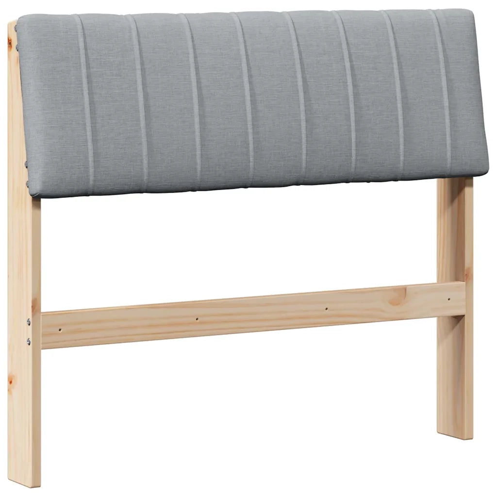 Testiera imbottita Grigio chiaro 90 cm Pino massello 879249