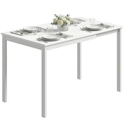 Tavolo da pranzo allungabile 80-120 cm bianco per 4-6 persone ¨C Xylo ¨C Con estensione scorrevole