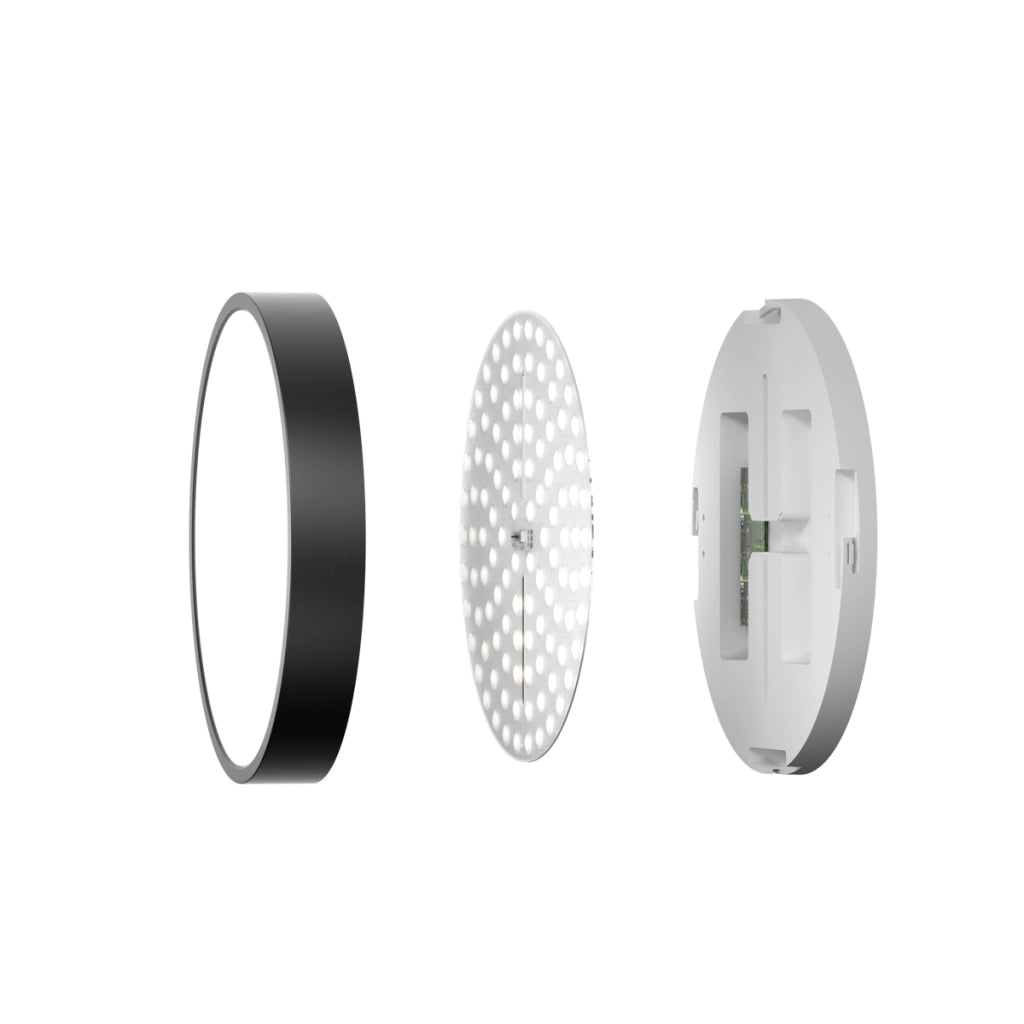 Plafoniera LED rotonda Botta Italux nera 40cm 32W IP44