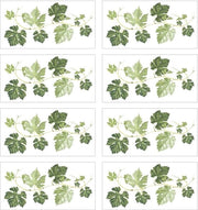 Decorazione per muro a foglia verde - 8 pezzi - Decorazione per camera - PVC - Impermeabile - 16 x 30 cm - Decorazione per muro