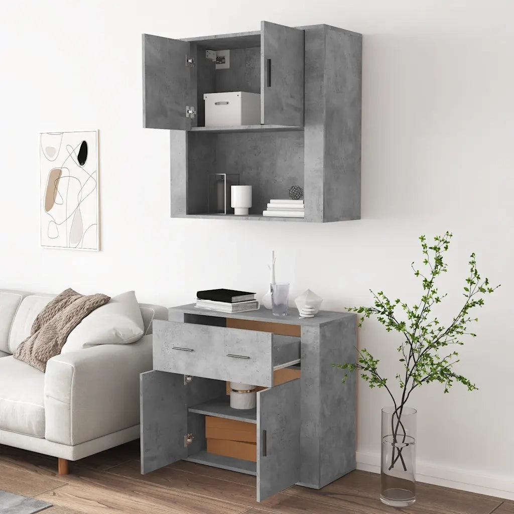 Credenza Grigio Cemento in Legno Multistrato 3185371
