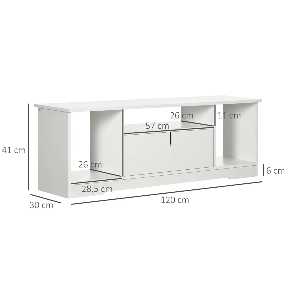 Mobile TV con Credenza ¨C Minimal ¨C Bianco 120x30x41 cm