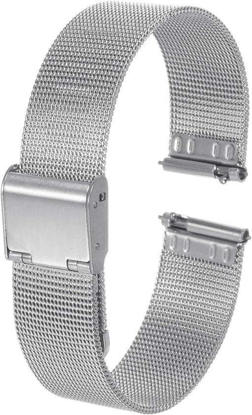 Artefatto di Armonia - Cinturino metallico flessibile per adulti - Cinturino a rete in acciaio inossidabile - Argento - 12 mm di larghezza
