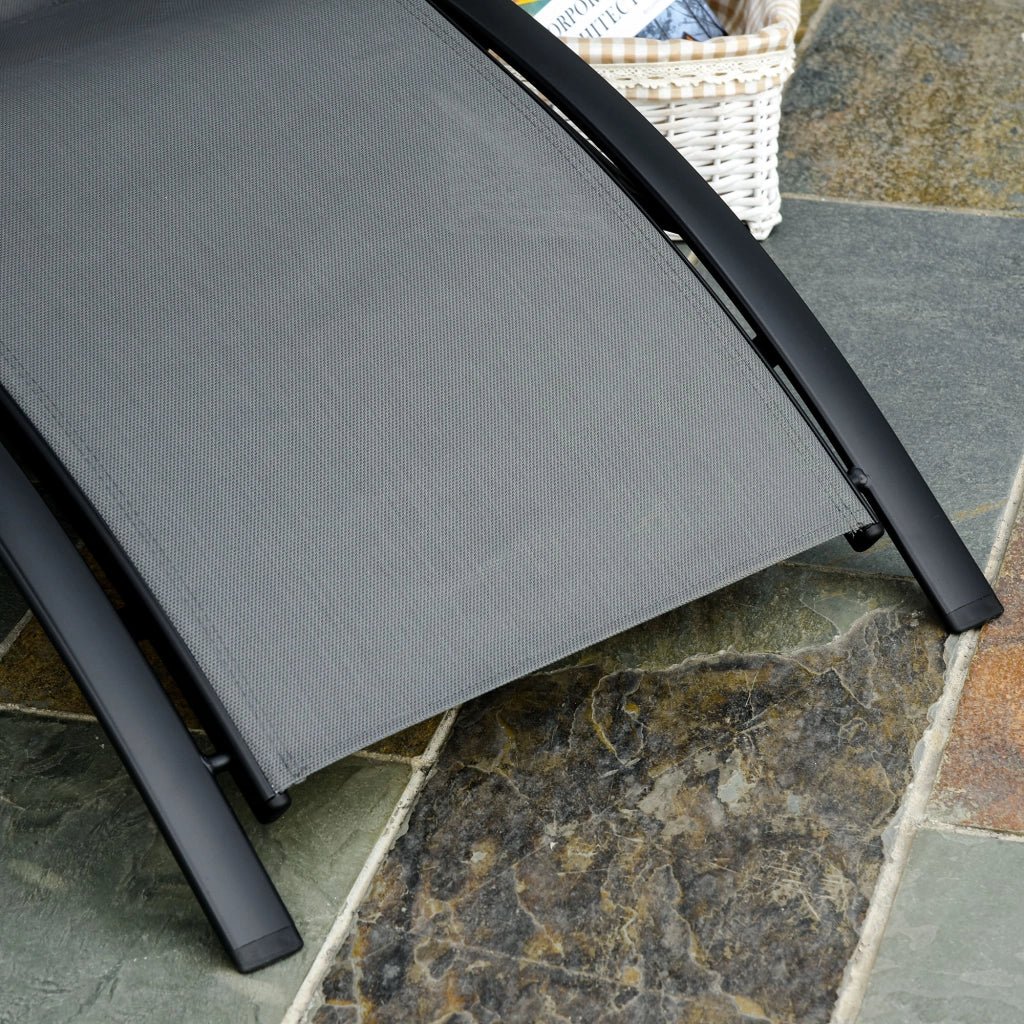 Sdraio da Giardino 5 Posizioni con Cuscino ¨C Minimal ¨C Alluminio Grigio