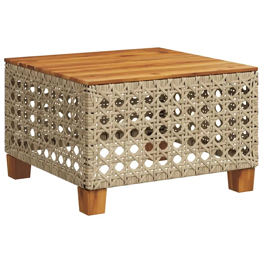 Set Divani da Giardino 11 pz con Cuscini Beige in Polyrattan