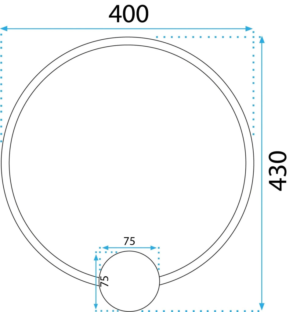 Lampada Da Parete Led App1386-cw Black 40cm