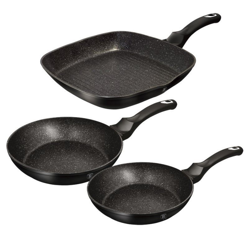 Berlinger haus BH-6157 Set di 3 padelle antiaderenti in granito