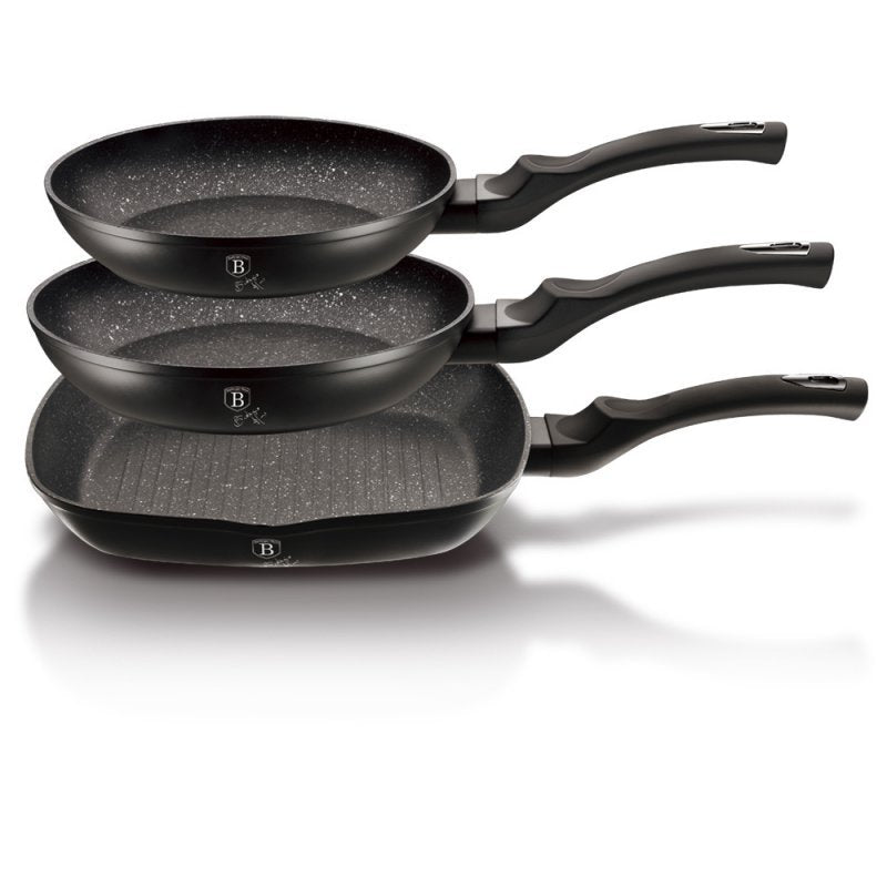 Berlinger haus BH-6157 Set di 3 padelle antiaderenti in granito