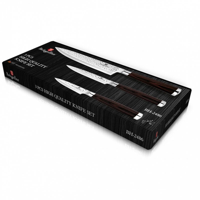 Berlinger haus BH-2486 Shine Basalt Set di coltelli in acciaio inossidabile da 3 pezzi