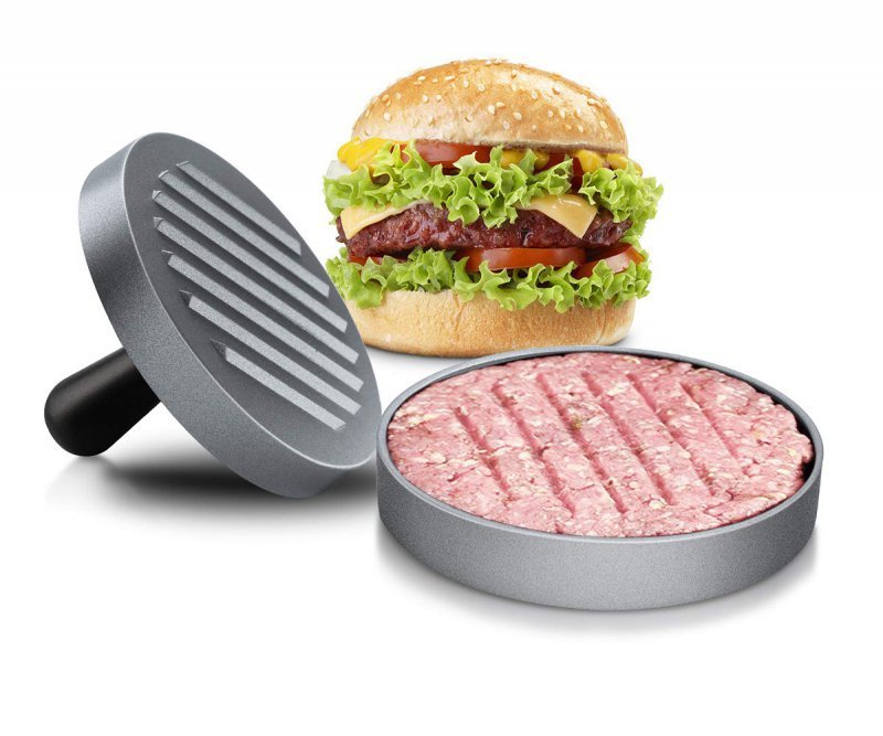 Pressa per hamburger antiaderente in alluminio Kinghoff KH-1740 con manico