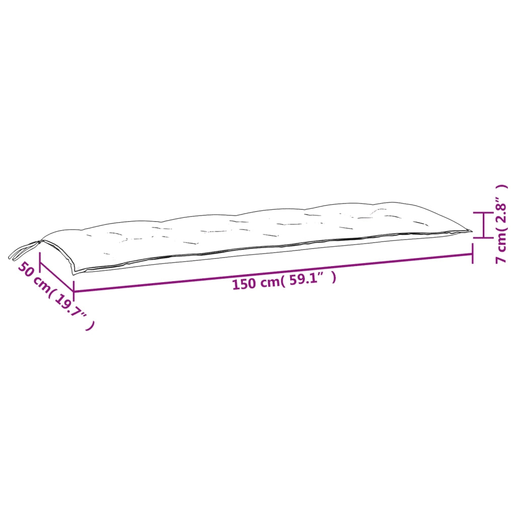 Cuscini Panca Giardino 2 pz | Cuscini per sedie Antracite 150x50x7cm Tessuto Oxford