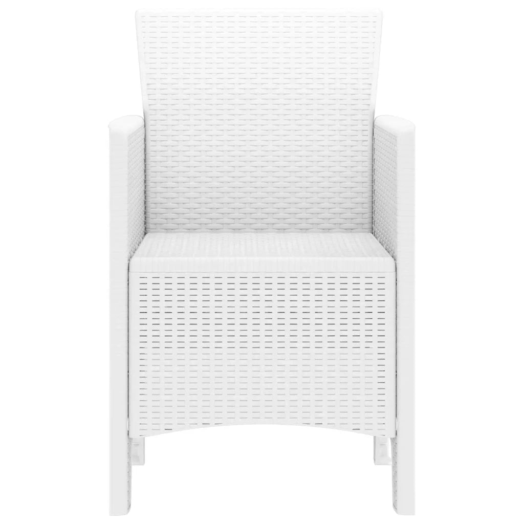 Sedia da Giardino 2 pcs Bianco 53 x 49 x 85 cm Polipropilene 847458