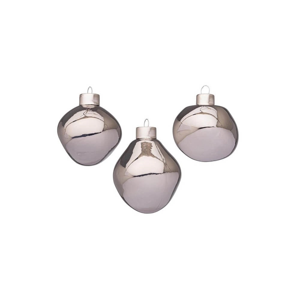 Confezione da 6 pendagli vetro Organic verde luminoso D60 assortiti