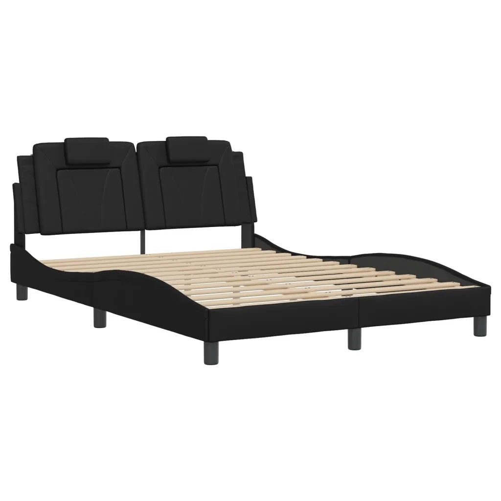 Giroletto Viana con LED senza Materasso-Struttura Letto Nero 120x200 cm