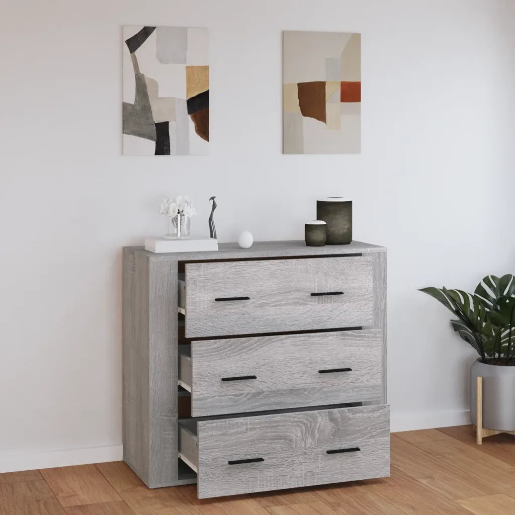 Credenza | Madia | Buffet da pranzo | Armadio da pranzo Grigio Sonoma 80x33x70 cm in Legno Multistrato