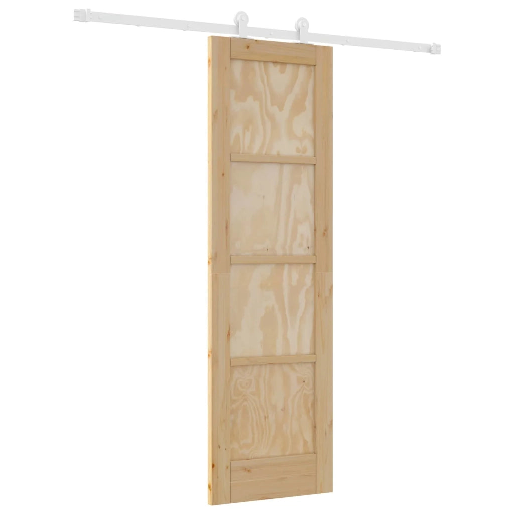 Porta scorrevole Naturale e Bianco 61 x 198,5 cm 3445467