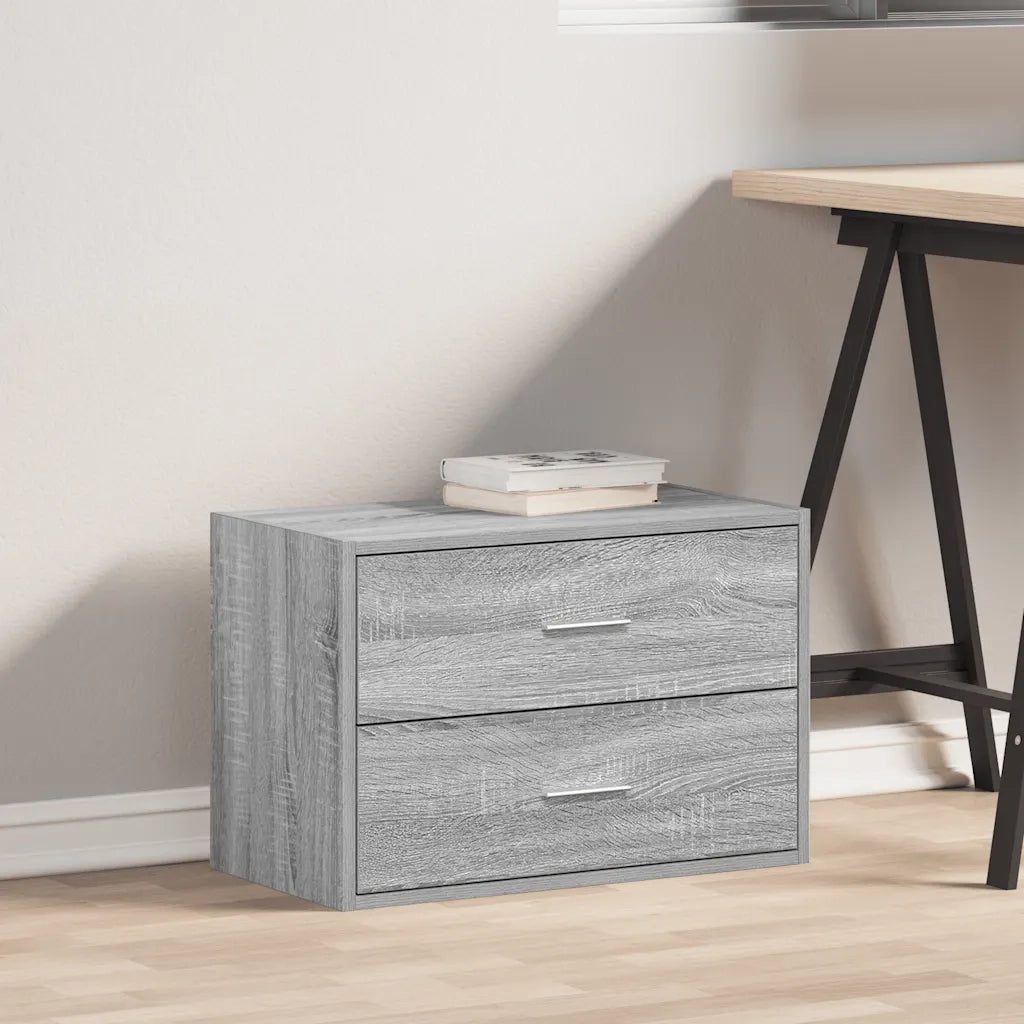Armadio con 2 Cassetti Grigio Sonoma 60x31x40 cm in Truciolato 858831